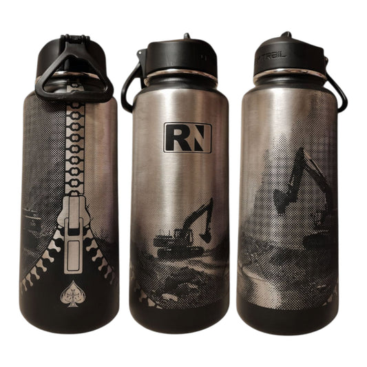 Custom Engraved 32oz Water Bottle - Full Bottle Engraving