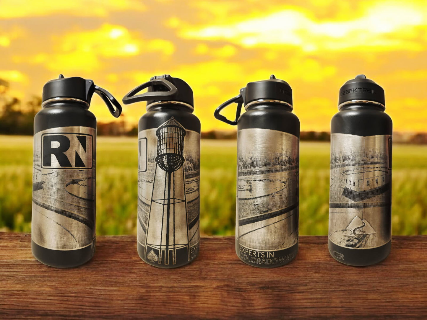 Custom Engraved 32oz Water Bottle - Full Bottle Engraving